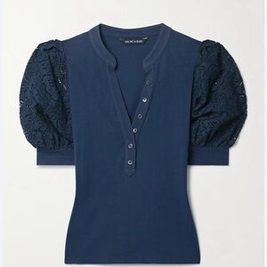 Veronica Beard Coralee Top, XS Navy